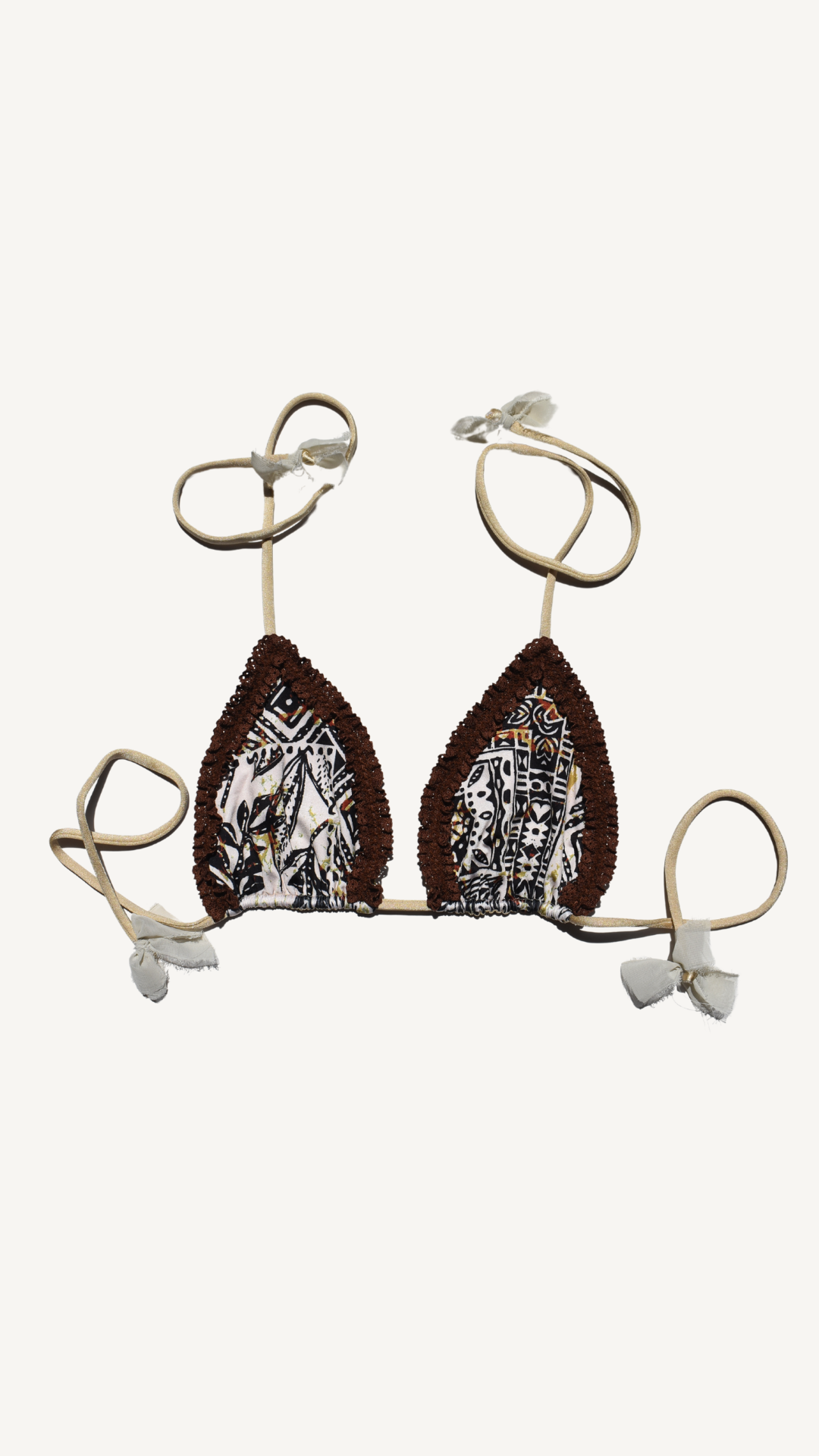 Top Tamarindo - Tribal con borde de hilo crochet