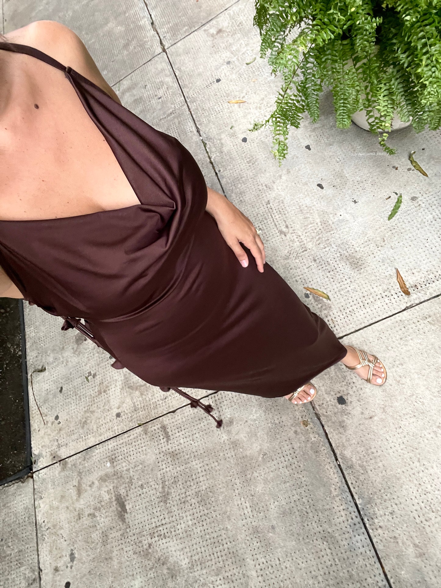 Vestido largo - Kawaia en cacao