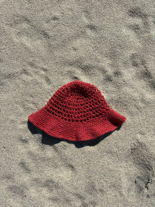 Sombrero Crochet Cadeneta - Cereza