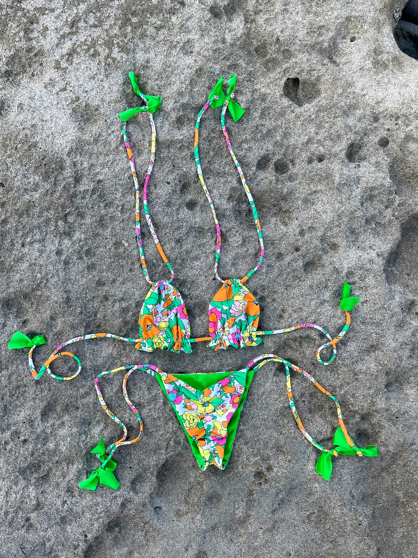 Braga Honolulu - Flores + verde loro