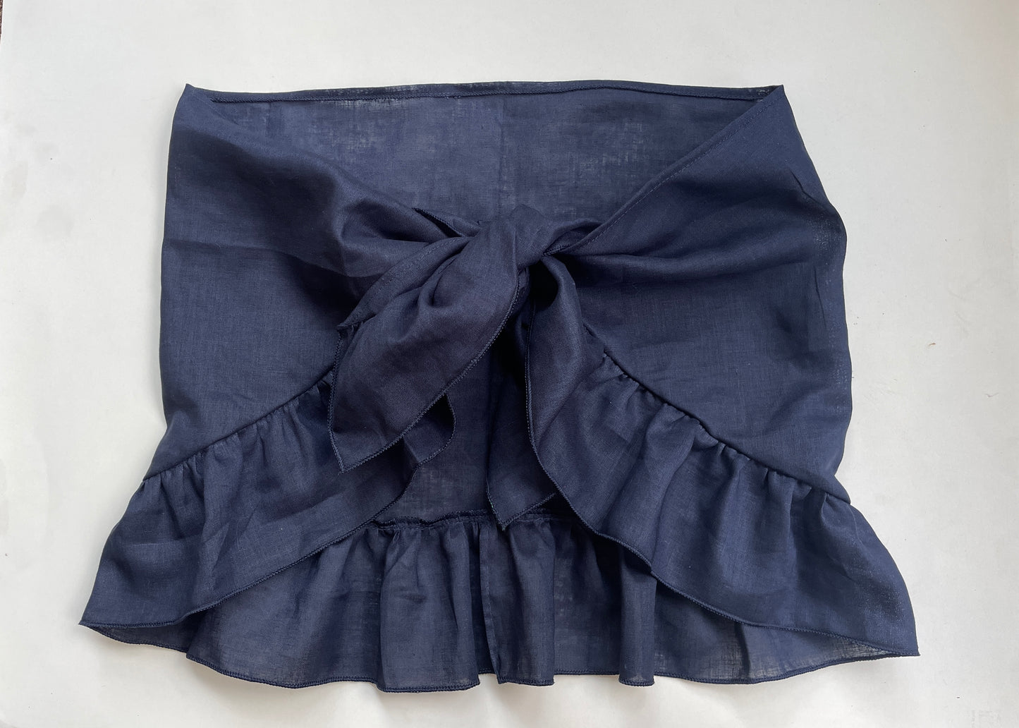 Pareo Isla corto - Azul noche lino