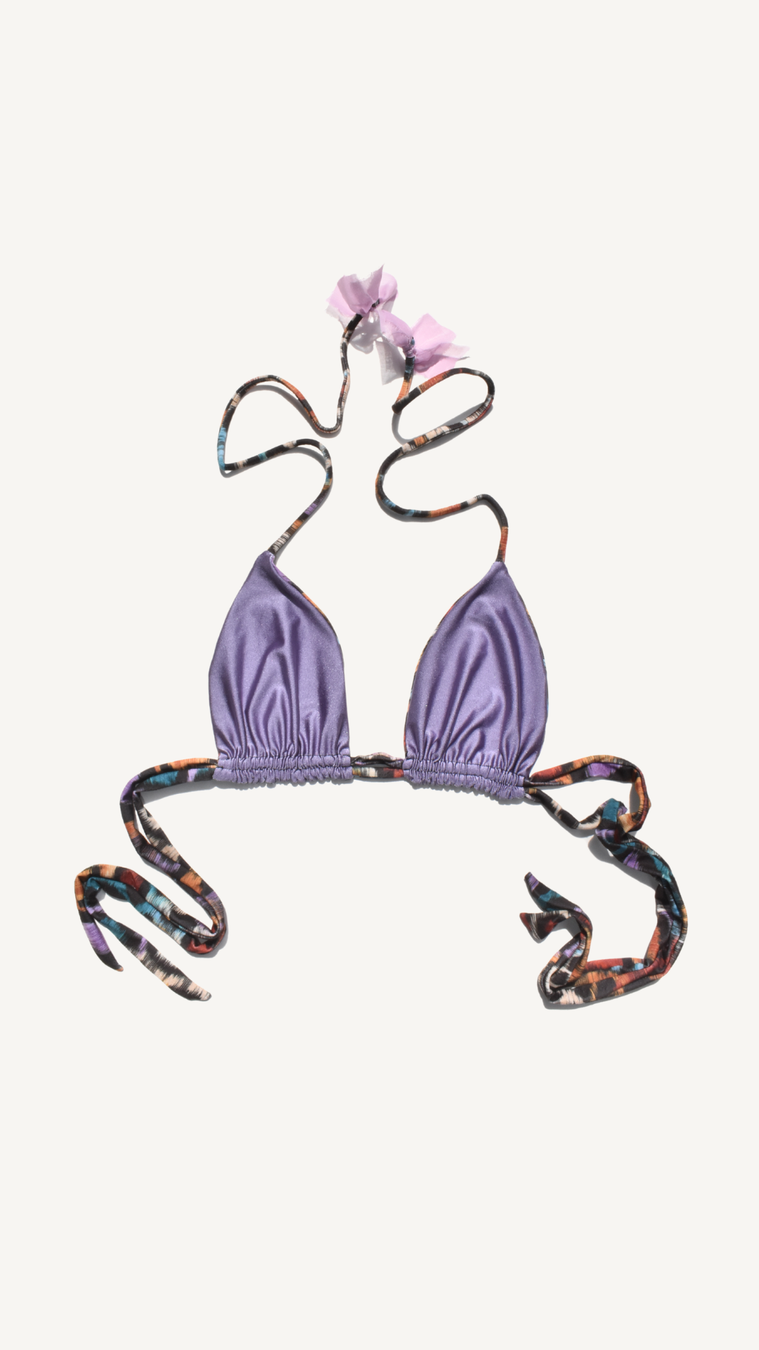 Top Bora Bora - Leopardo colores + lavanda satinado