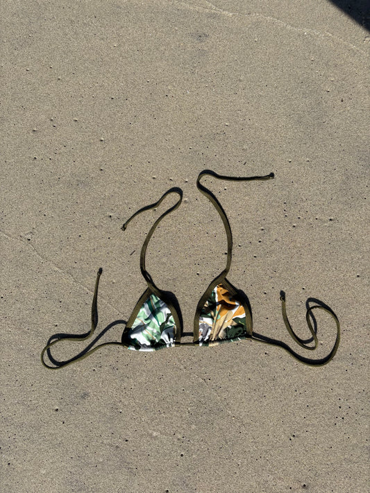 Top Tamarindo con sesgo - Natura + verde oliva