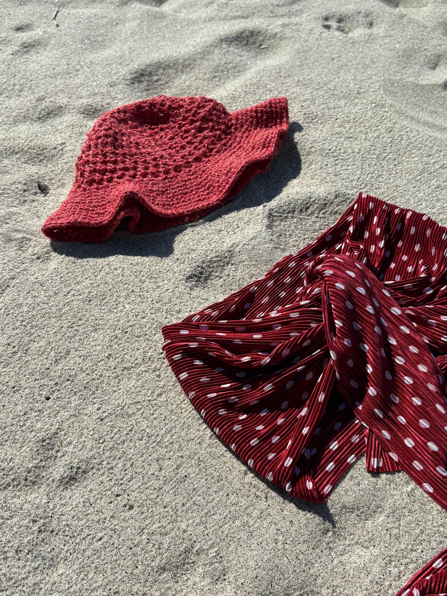 Sombrero Crochet Cadeneta - Cereza