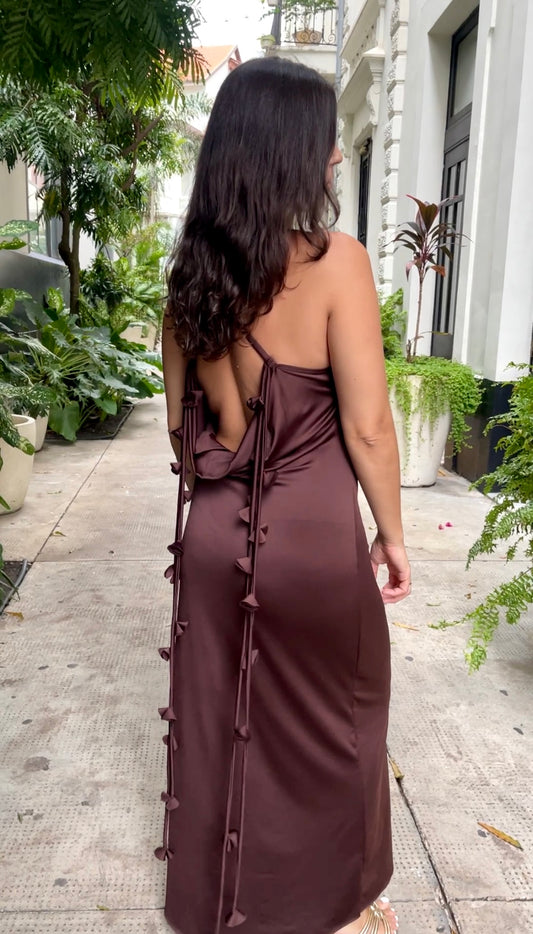 Vestido largo - Kawaia en cacao